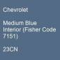 Preview: Chevrolet, Medium Blue Interior (Fisher Code 7151), 23CN.